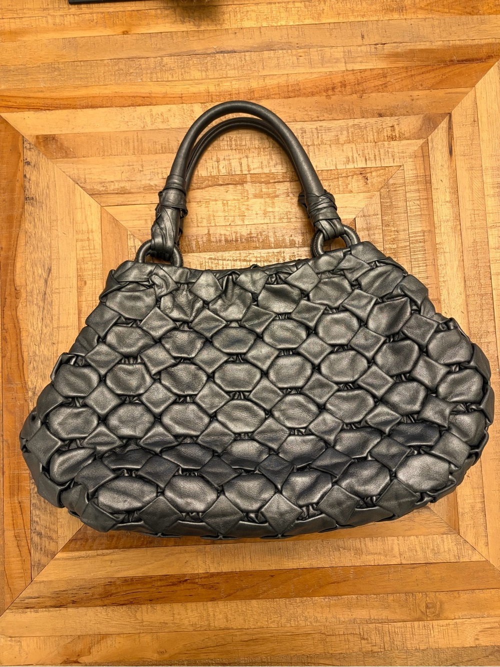Prada Vintage Nappa Leather Woven Hobo Bag - Picture 6 of 14
